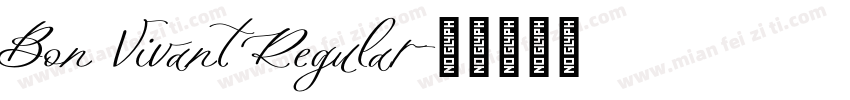 Bon Vivant Regular字体转换